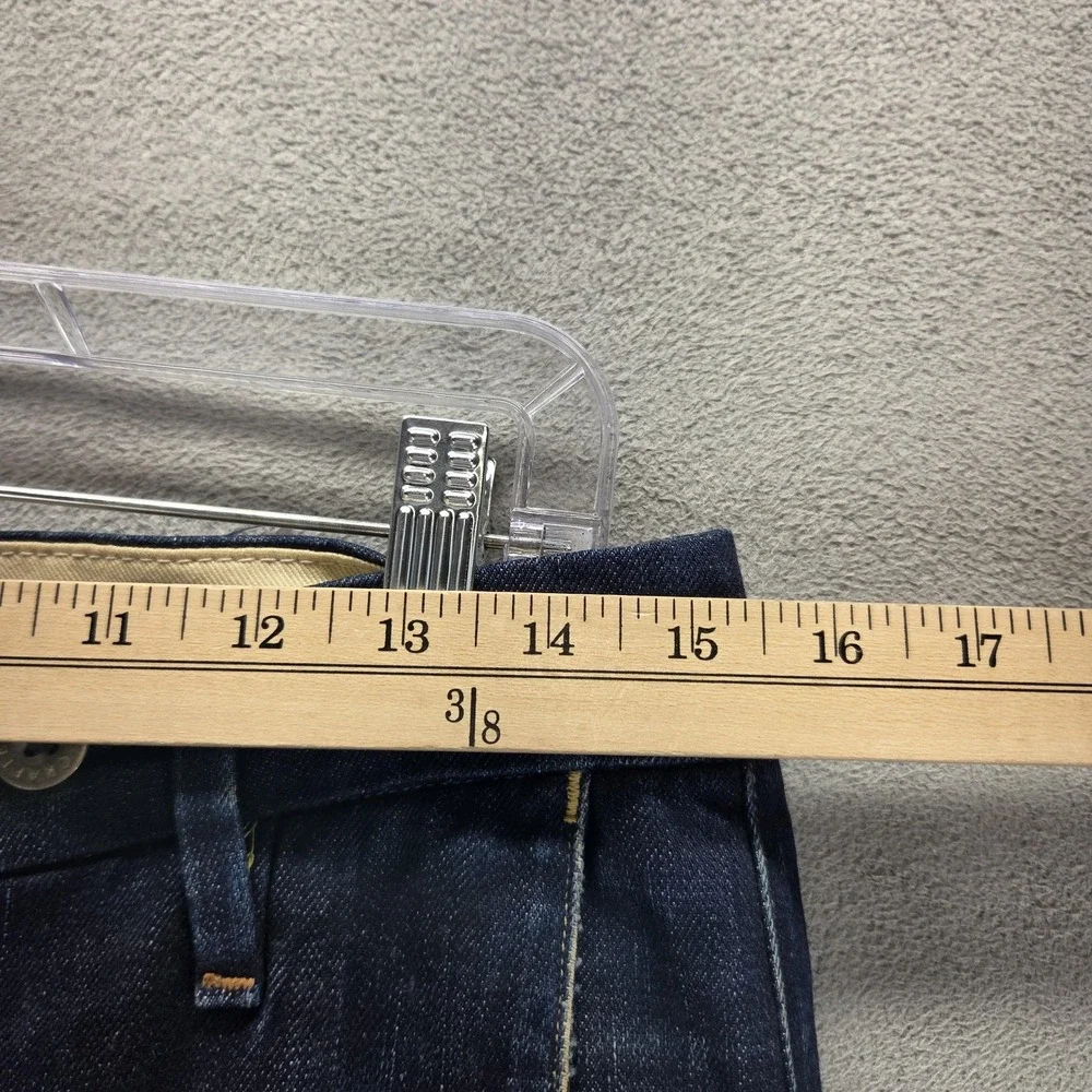 Levis Jeans Mens 30x34 Blue Selvedge Made & Crafted Buckle Back Biker Button Fly